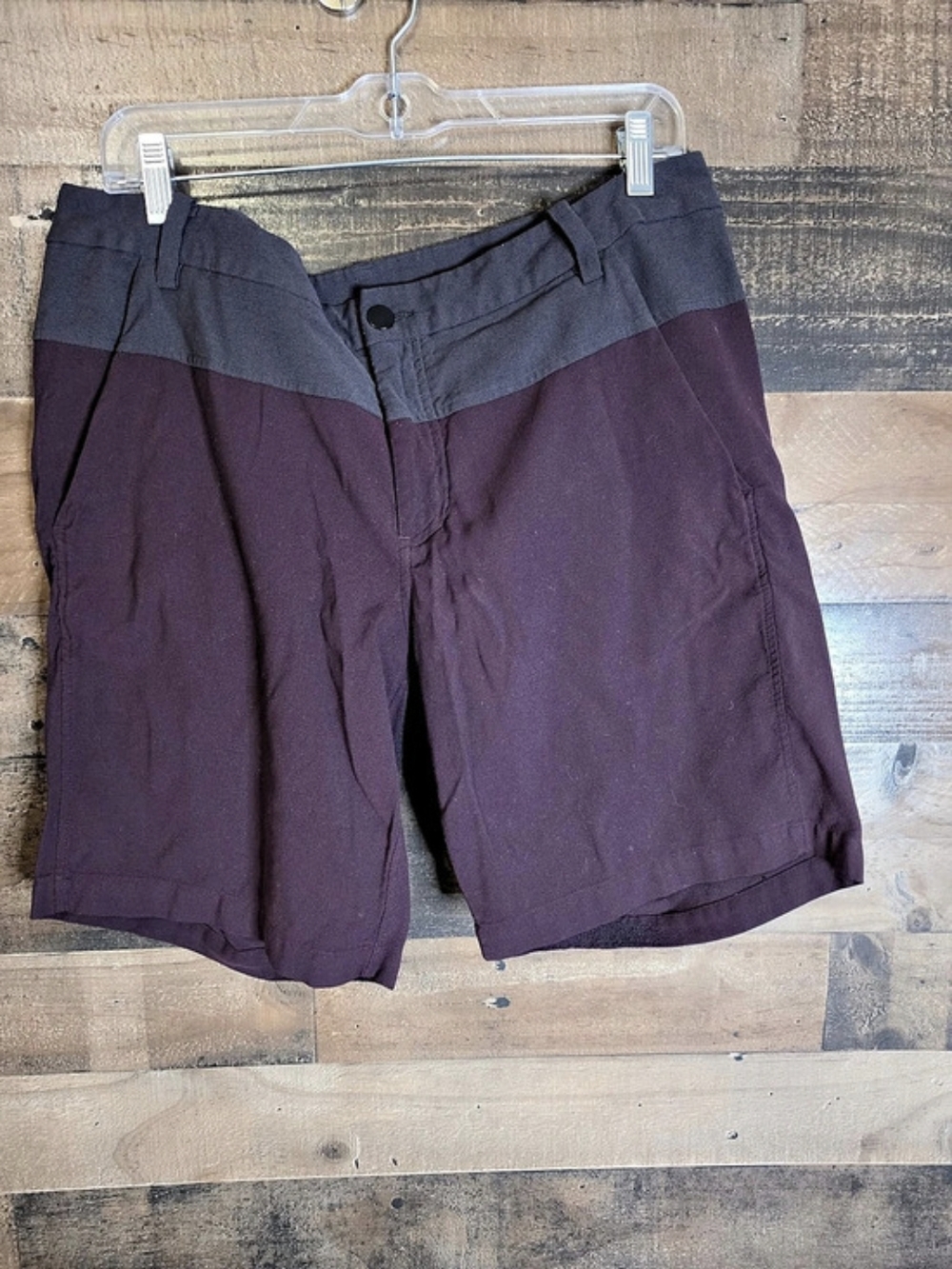 lululemon Color Block Athletic Shorts in Purple & Gray